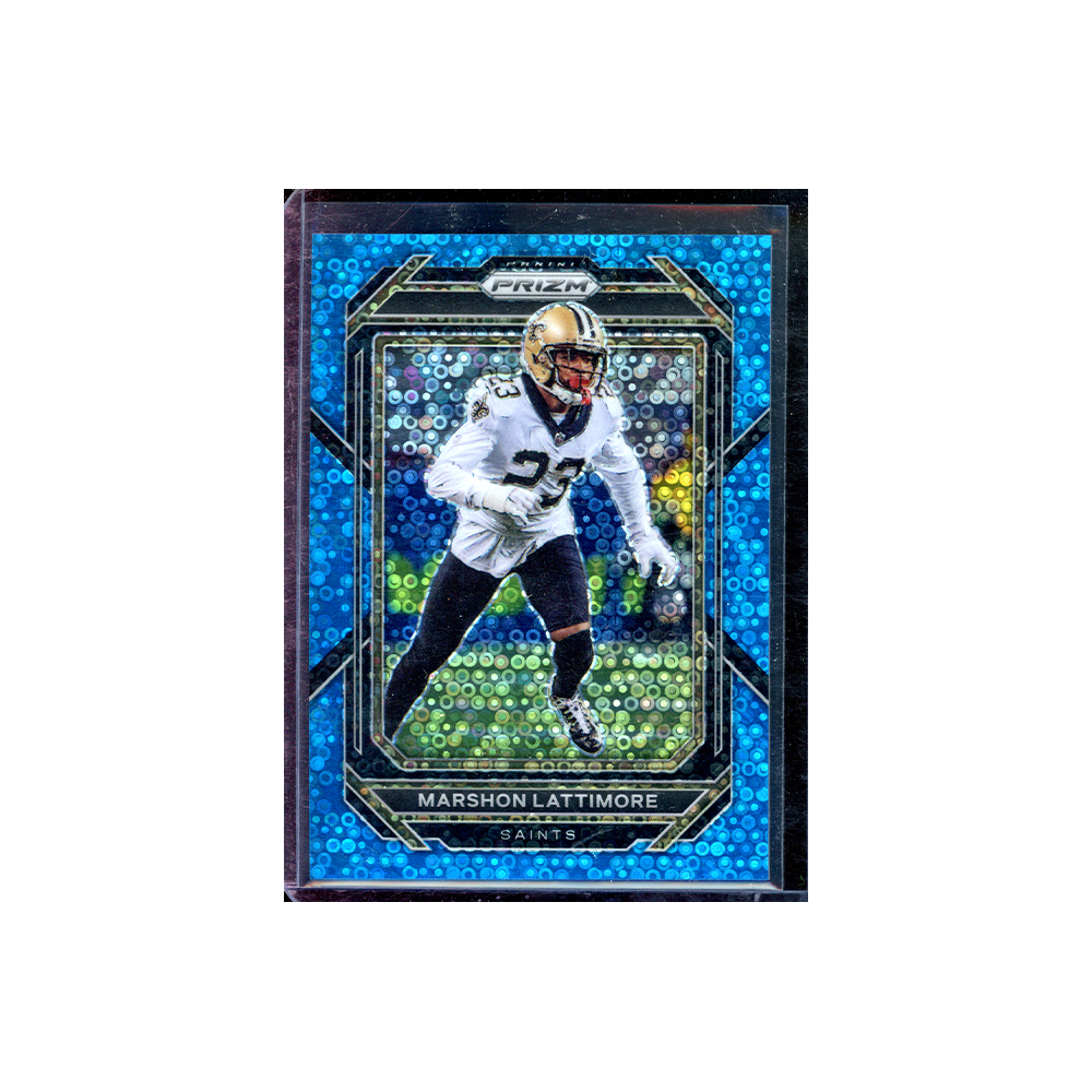 Marshon Lattimore 2022 Panini Prizm Football Blue No Huddle Prizm /79