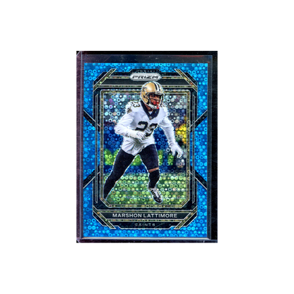 Marshon Lattimore 2022 Panini Prizm Football Blue No Huddle Prizm /79