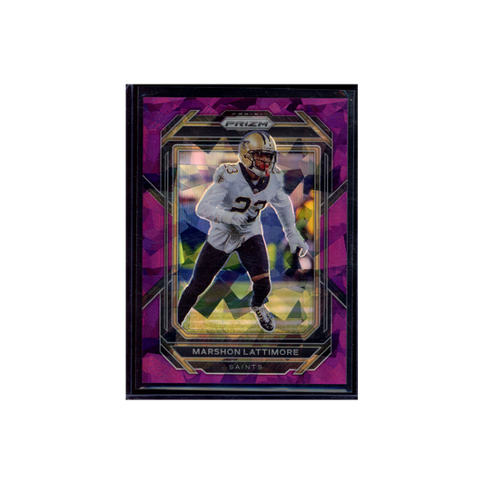 Marshon Lattimore 2022 Panini Prizm Football Purple Ice /225