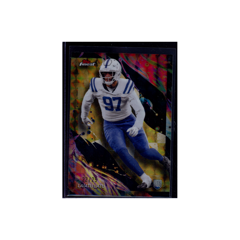 Laiatu Latu 2024 Topps Finest Football Rookie Gold /25