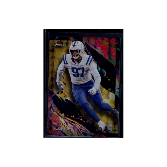 Laiatu Latu 2024 Topps Finest Football Rookie Gold /25