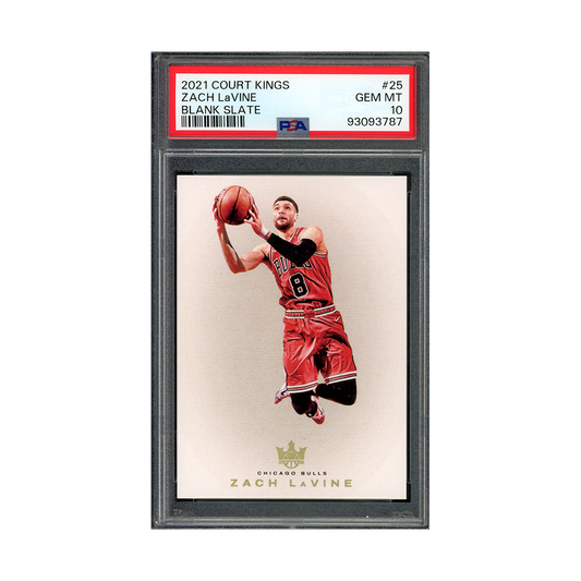 Zach LaVine 2021-22 Panini Court Kings Basketball Blank Slate PSA 10