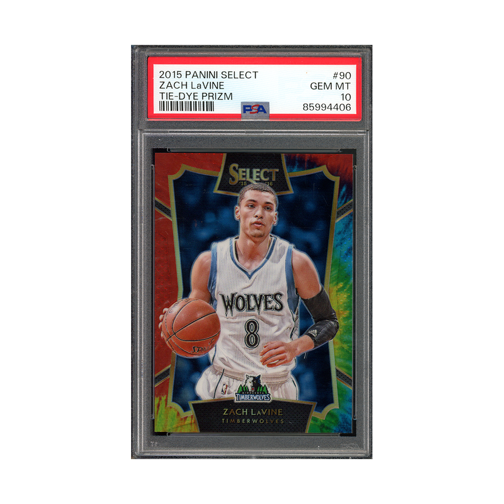 Zach LaVine 2015-16 Panini Select Basketball Tie-Dye Prizm /25 PSA 10