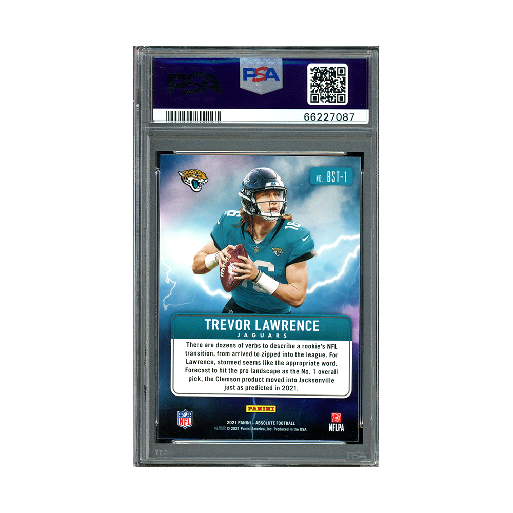 Trevor Lawrence 2021-22 Panini Absolute Football By Storm Rookie PSA 10