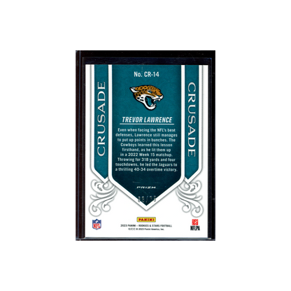 Trevor Lawrence 2023 Panini Rookies & Stars Football Crusade Pink /75