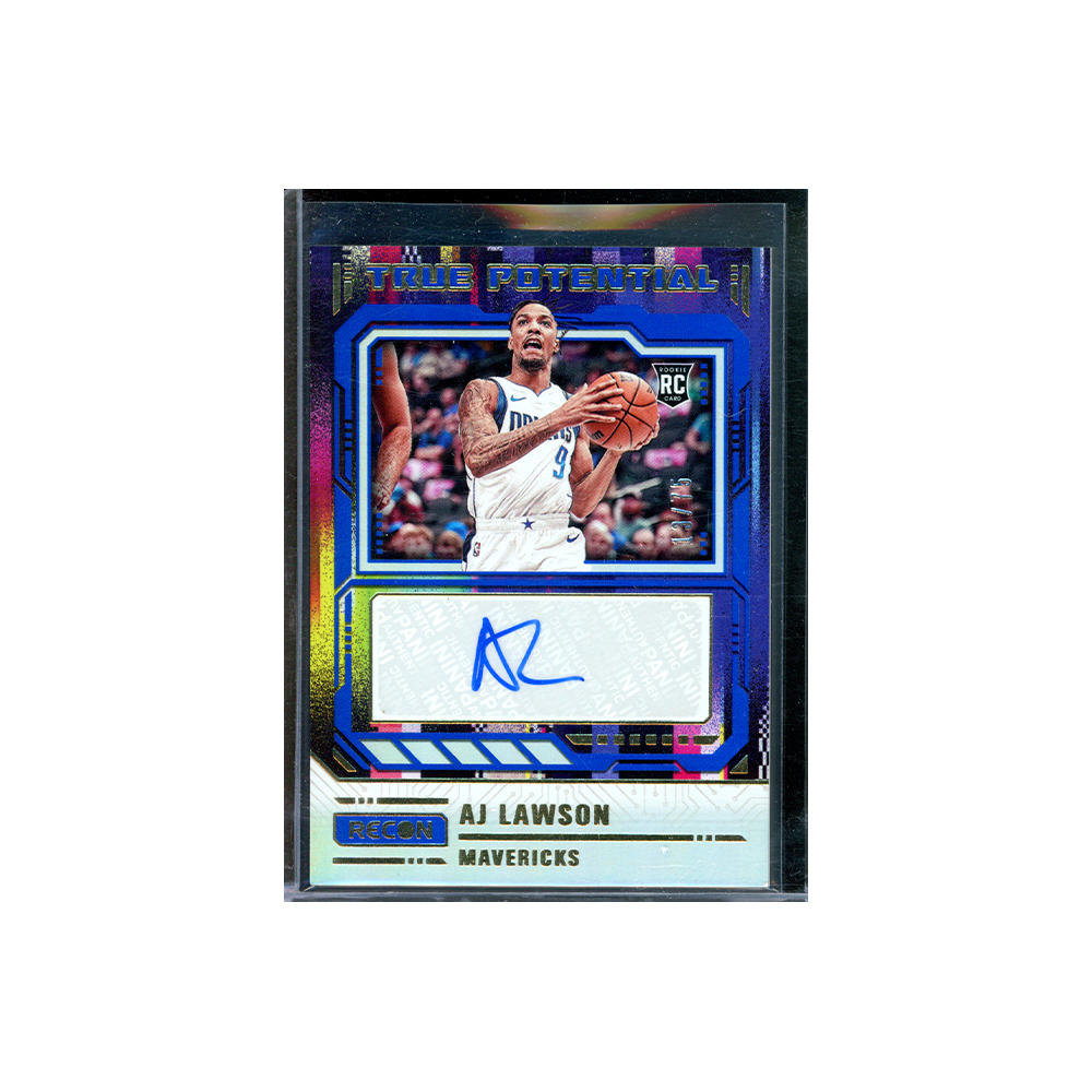 AJ Lawson 2023-24 Panini Recon Basketball True Potential Rookie Auto Blue /75