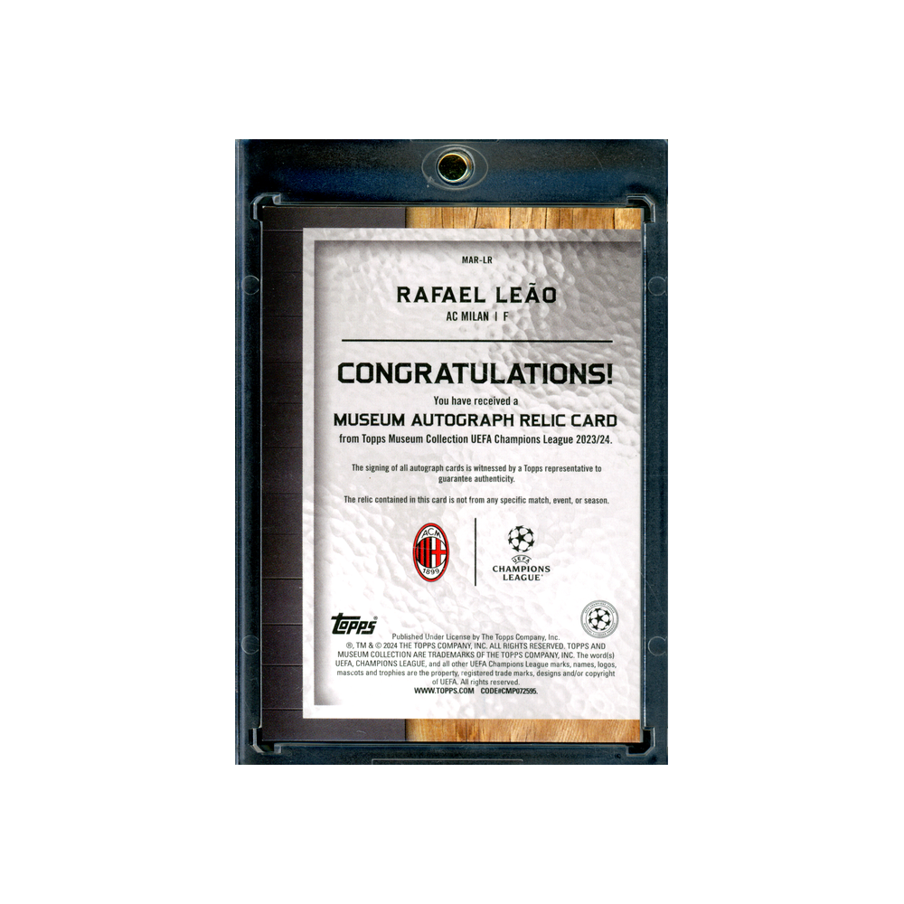 Rafael Leao 2024 Topps Museum Patch Auto /10