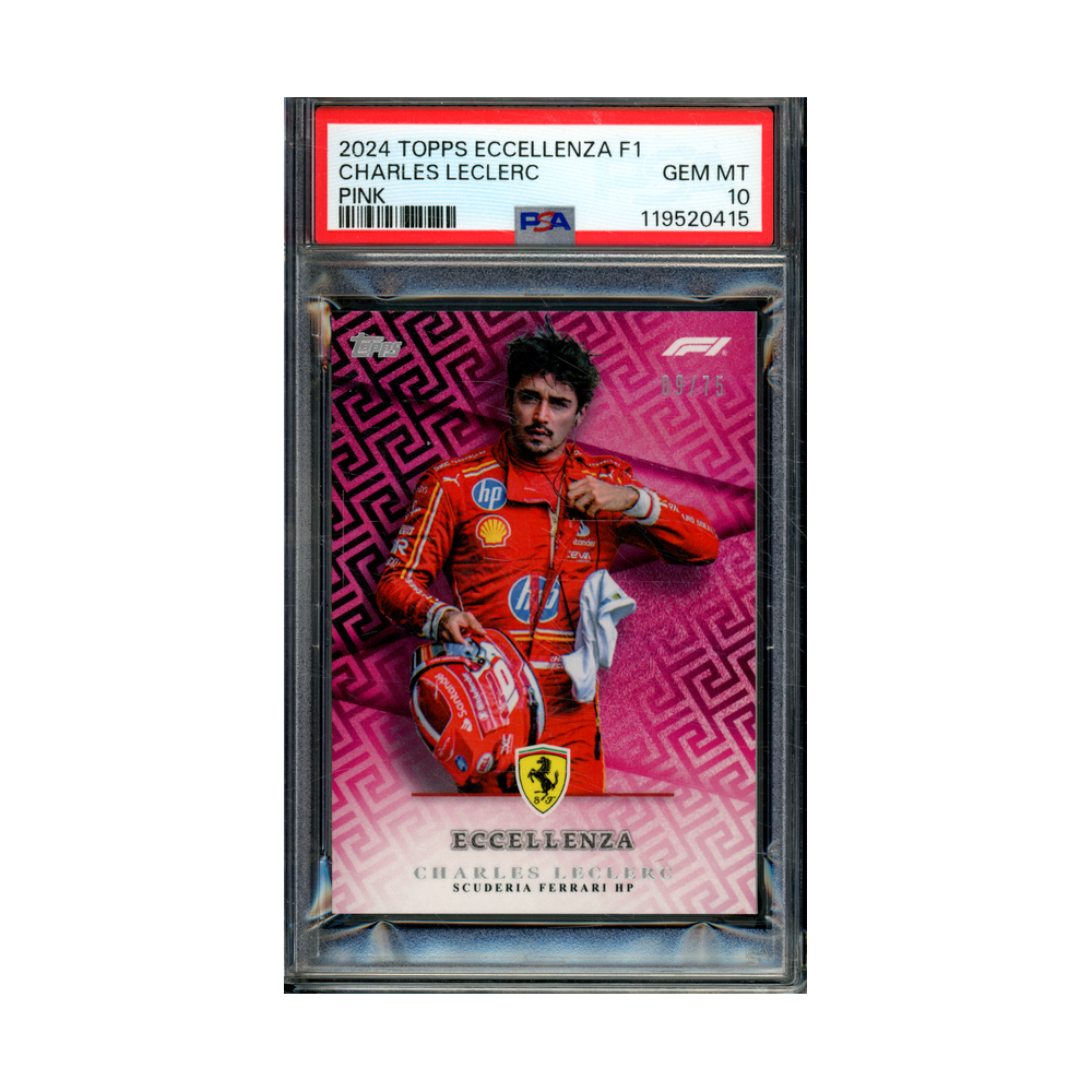 Charles Leclerc 2024 Topps Eccellenza F1 Pink /75 PSA 10