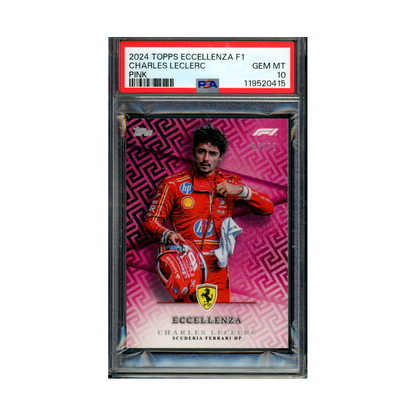 Charles Leclerc 2024 Topps Eccellenza F1 Pink /75 PSA 10