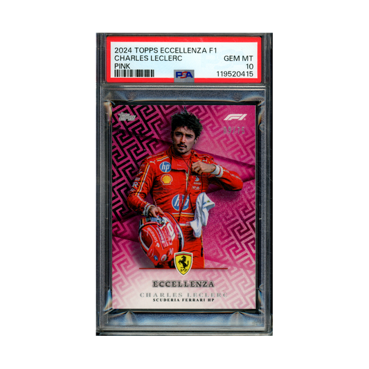 Charles Leclerc 2024 Topps Eccellenza F1 Pink /75 PSA 10