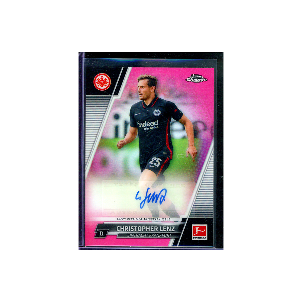 Christopher Lenz 2021-22 Topps Chrome Bundesliga Auto Pink Refractor /150