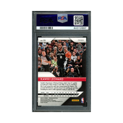 Kawhi Leonard 2018-19 Panini Prizm Basketball Silver Prizm PSA 10