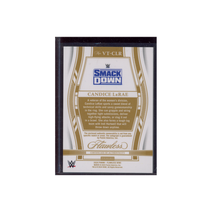 Candice LeRae 2024 Panini Flawless WWE Patch Auto Gold /10
