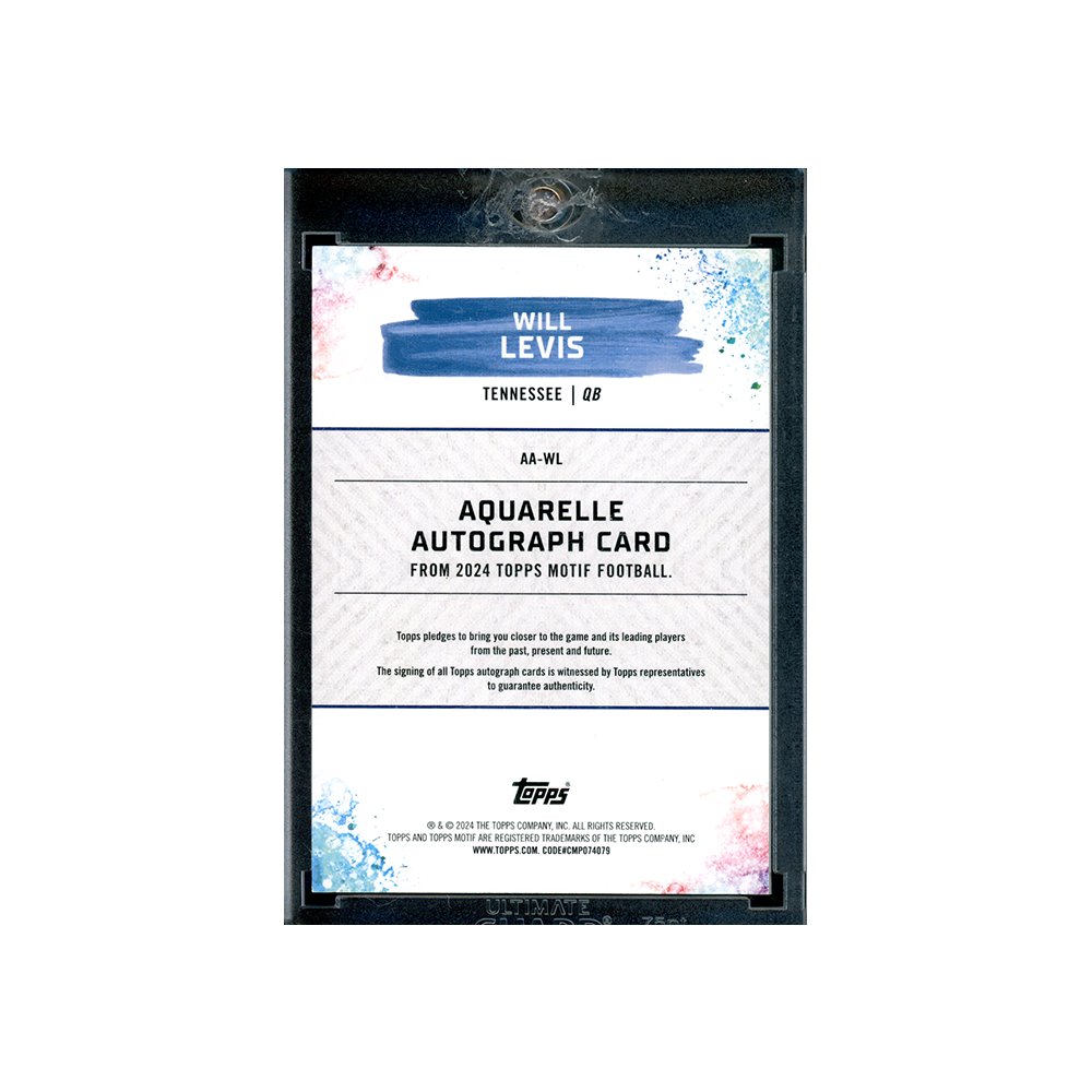 Will Levis 2024 Topps Composite Aquarelle Rookie Auto Blue /20