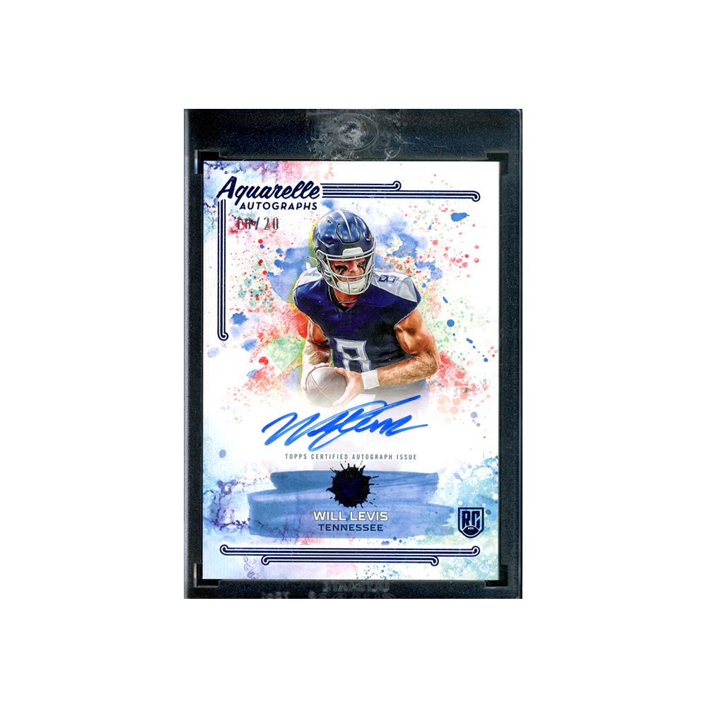 Will Levis 2024 Topps Composite Aquarelle Rookie Auto Blue /20