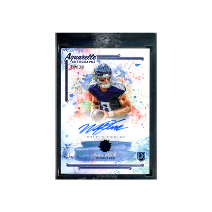 Will Levis 2024 Topps Composite Aquarelle Rookie Auto Blue /20