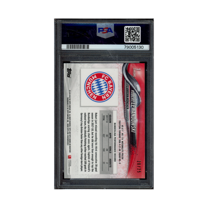 Robert Lewandowski 2018 Topps Chrome Bundesliga Orange Refactor /25 PSA 10