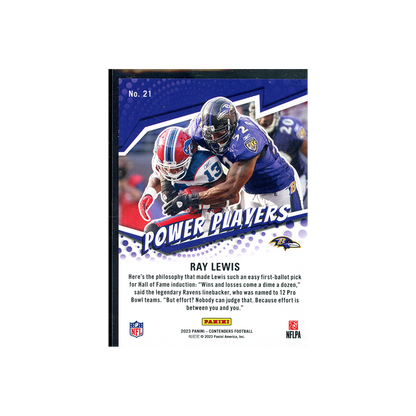Ray Lewis 2023 Panini Contenders Football Power Players Gold /10