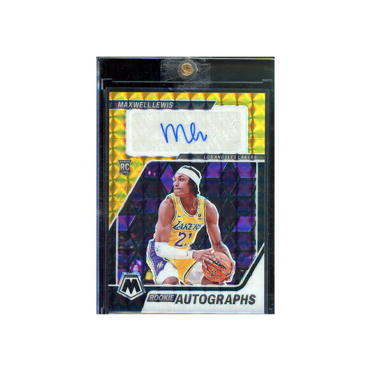 Maxwell Lewis 2023-24 Panini Mosaic Basketball Blakc Gold Rookie Auto /8