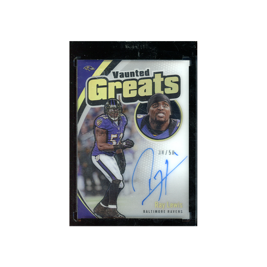 Ray Lewis 2021 Panini Football Vaunted Greats Auto /50