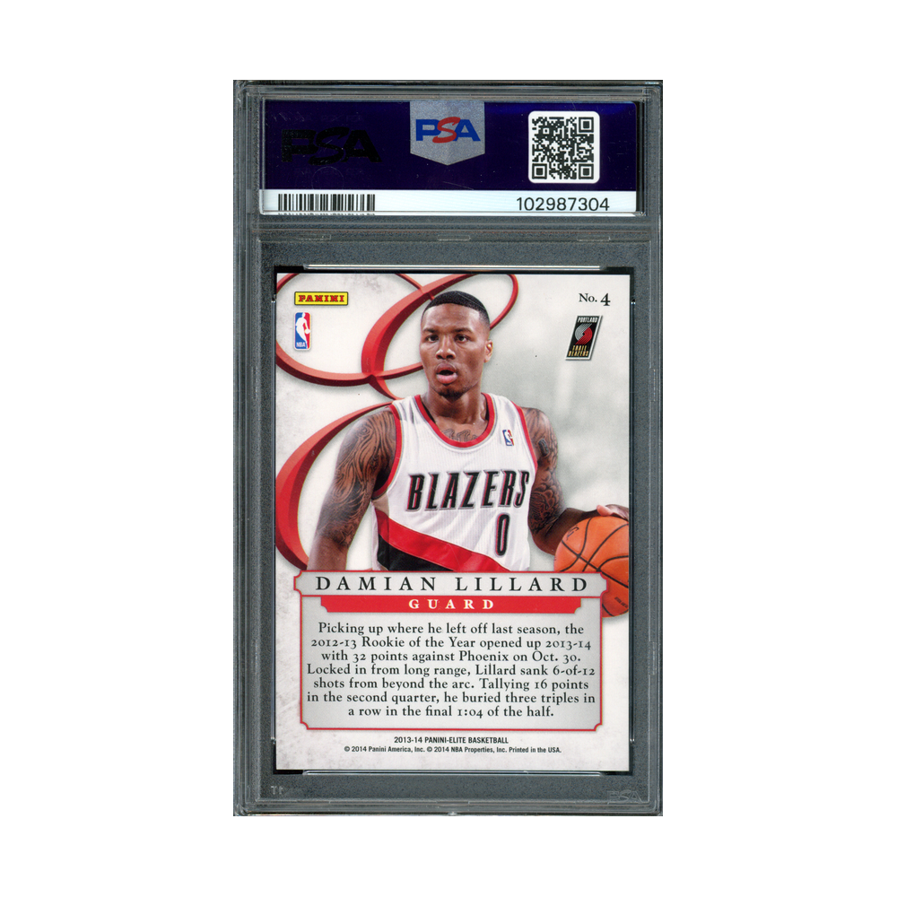 Damian Lillard 2013 Panini Elite Basketball Elite Series Gold /24 PSA 10