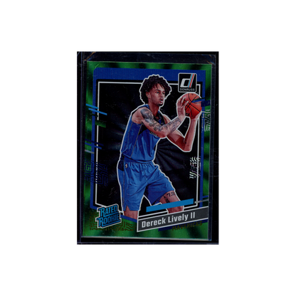 Dereck Lively II 2023-24 Panini Donruss Basketball Rated Rookie Green Laser