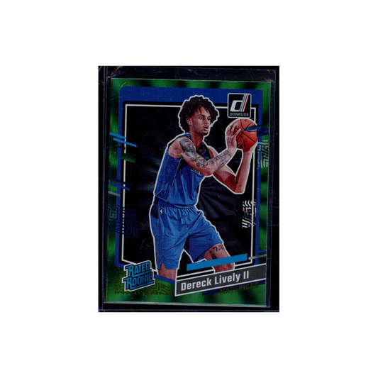 Dereck Lively II 2023-24 Panini Donruss Basketball Rated Rookie Green Laser