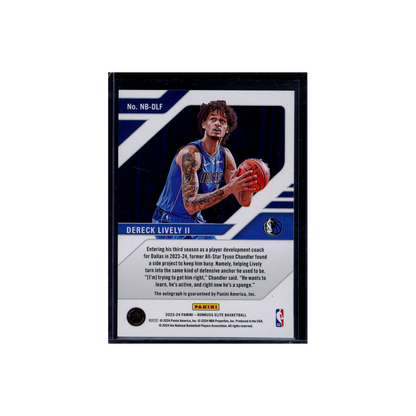 Dereck Lively II 2023-24 Panini Donruss Elite Basketball New Breed Rookie Auto