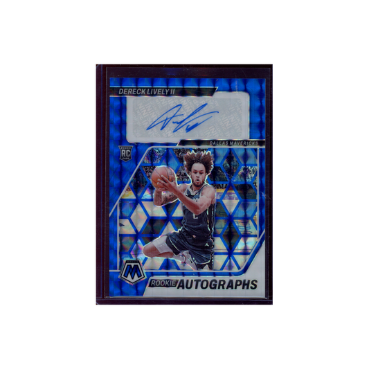 Dereck Lively II 2023-24 Panini Mosaic Basketball Rookie Auto Blue /49