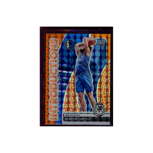 Dereck Lively II 2023-24 Panini Mosaic Basketball Rookie Introductions Orange /49