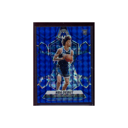 Dereck Lively II 2023-24 Panini Mosaic Basketball Rookie NBA Debut Blue /199
