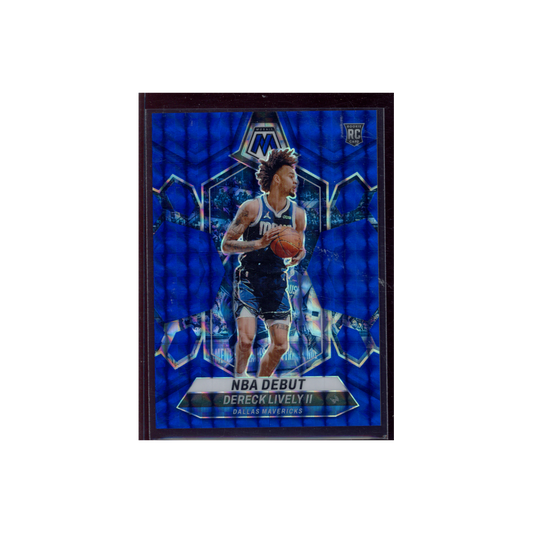 Dereck Lively II 2023-24 Panini Mosaic Basketball Rookie NBA Debut Blue /199