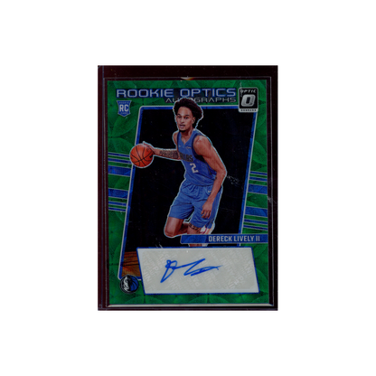Dereck Lively II 2023-24 Panini Donruss Optic Basketball Rookie Optics Autograph Green