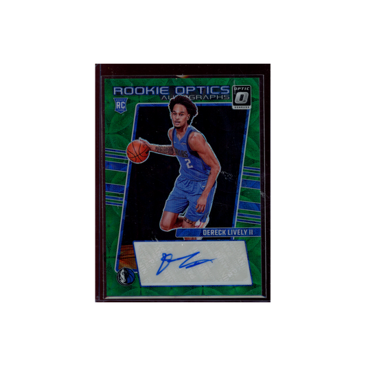 Dereck Lively II 2023-24 Panini Donruss Optic Basketball Rookie Optics Autograph Green