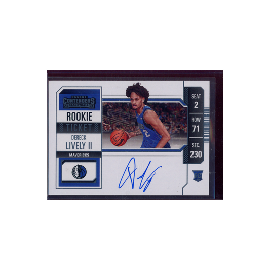Dereck Lively II 2023-24 Panini Contenders Basketball Rookie Variation Auto