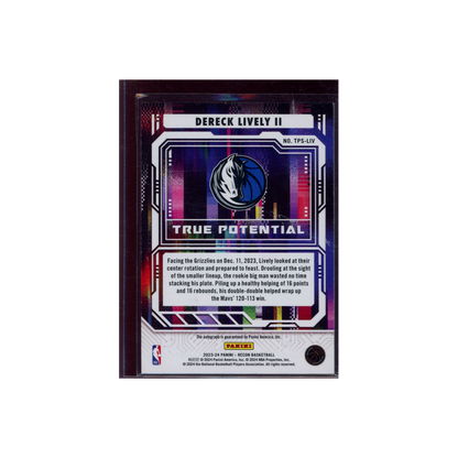 Dereck Lively II 2023-24 Panini Recon Basketball Rookie True Potential Auto /35