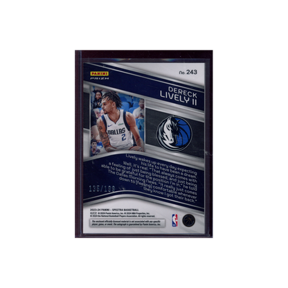 Dereck Lively II 2023-24 Panini Spectra Basketball Rookie Jersey Auto /199