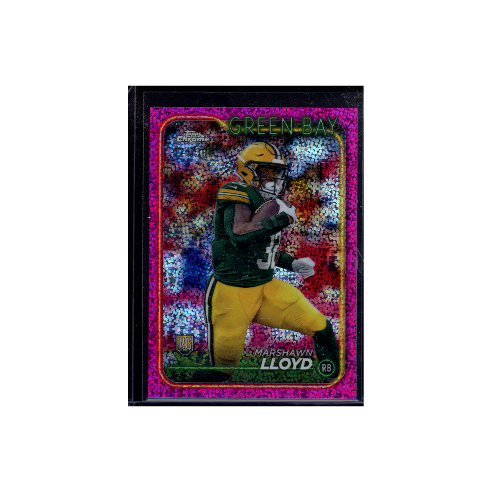 Marshawn Lloyd 2024 Topps Chrome Football Rookie Pink Mini Diamond /399