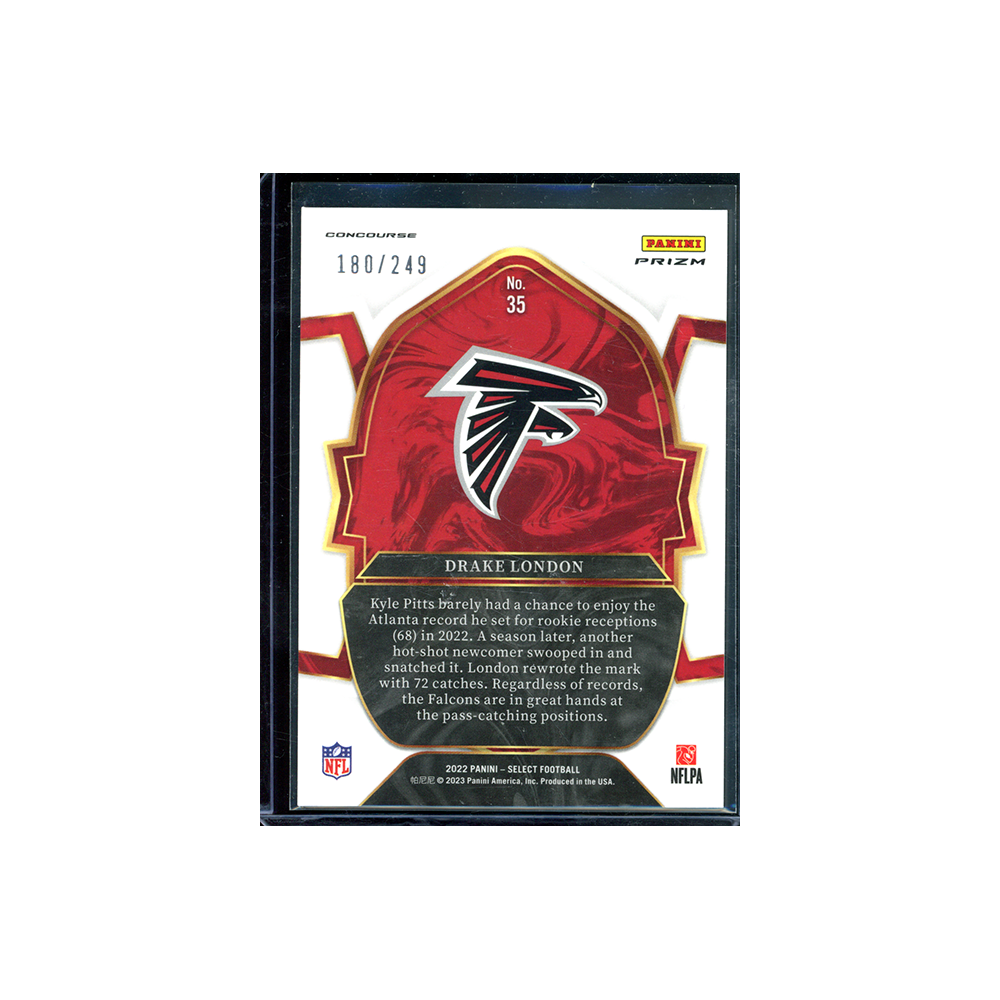 Drake London 2022 Panini Select Football Tri Color Rookie /249