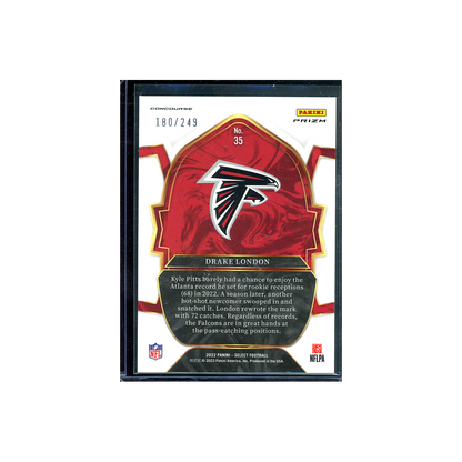 Drake London 2022 Panini Select Football Tri Color Rookie /249