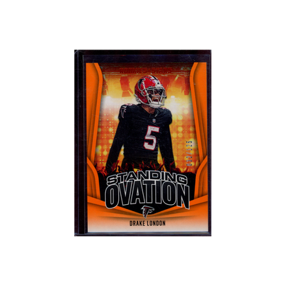 Drake London 2023 Panini Rookies & Stars Football Standing Ovation Orange /125