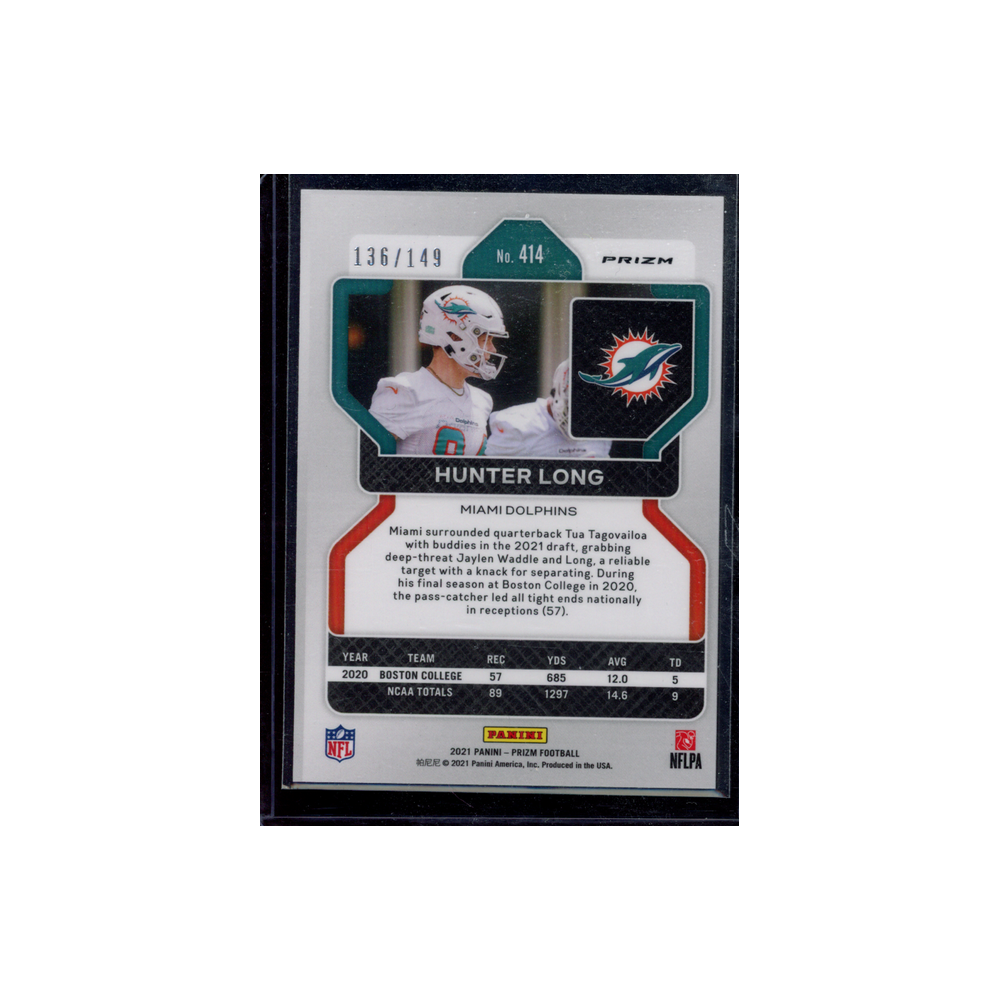 Hunter Long 2021 Panini Prizm Football Rookie Red Wave /149