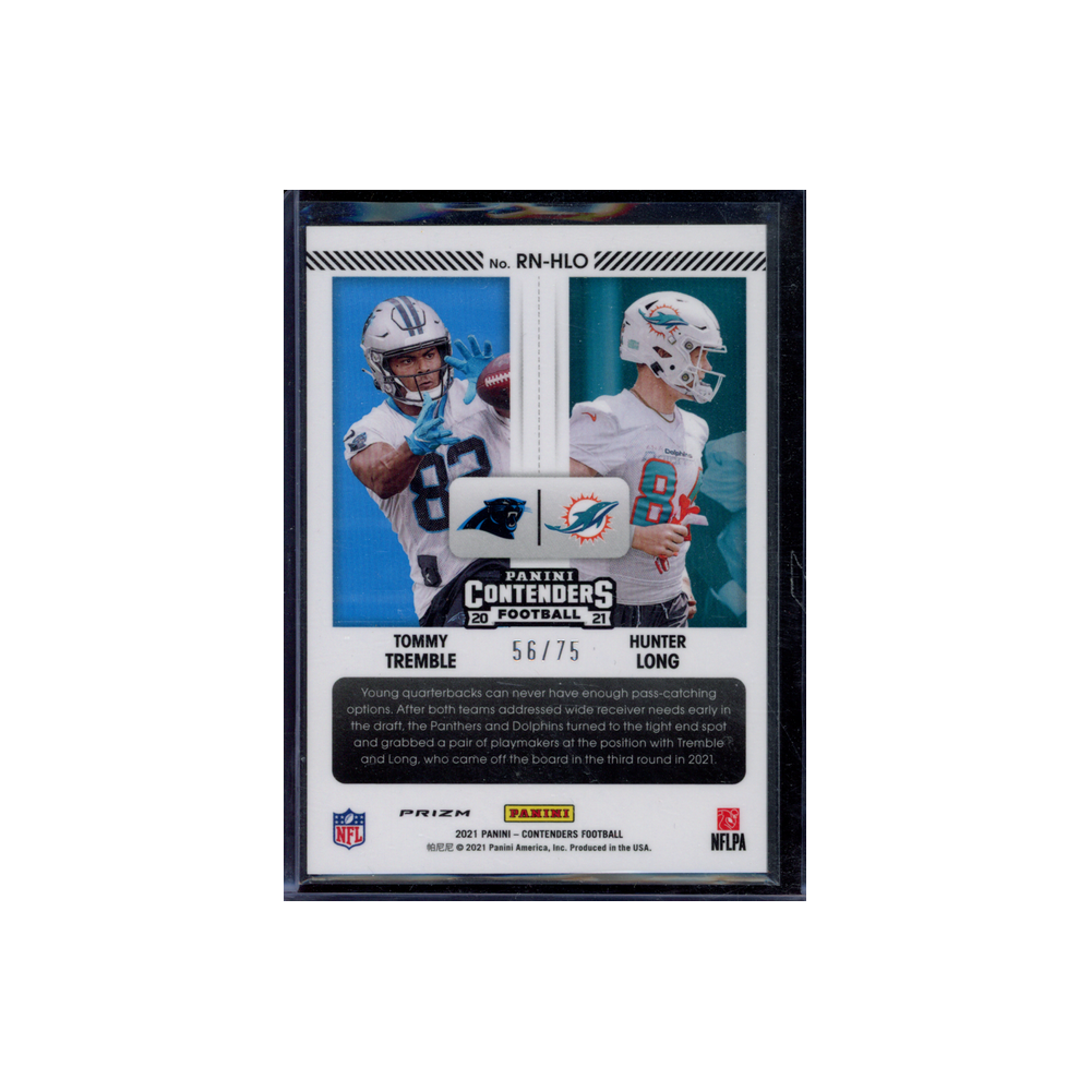 Long / Tremble 2021 Panini Contenders Optic Football Round 3 Numbers /75