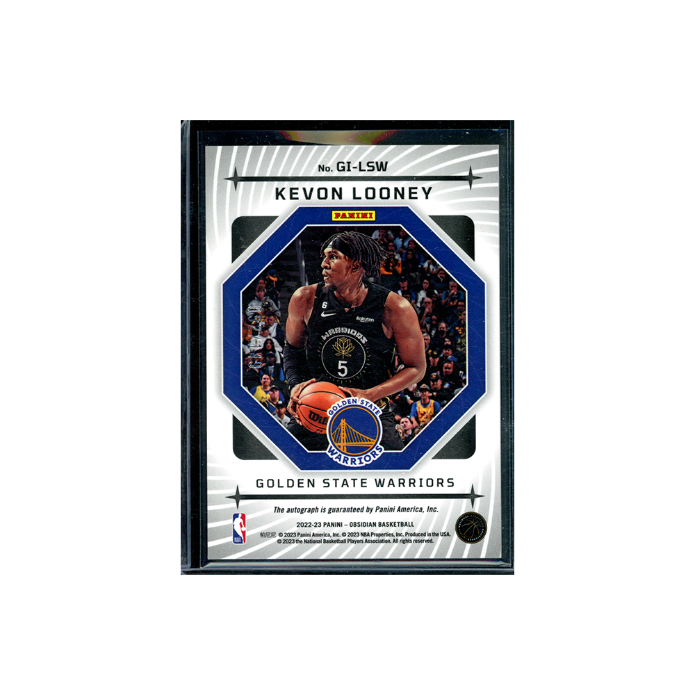 Kevon Looney 2022-23 Panini Obsidian Basketball Galaxy Auto /149