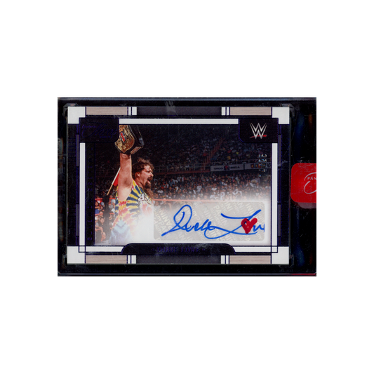 Dude Love 2024 Panini Three Count WWE Timeless Moments Auto Purple /25