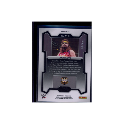 Dude Love 2024 Panini Prizm WWE Green Pulsar Prizm /25