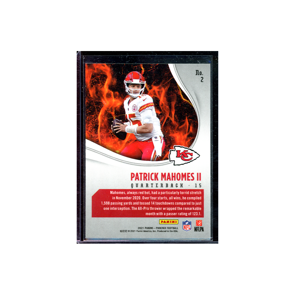 Patrick Mahomes 2021 Panini Phoenix Football Heatwave Silver