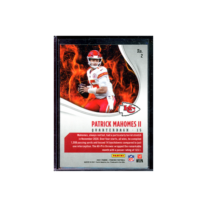 Patrick Mahomes 2021 Panini Phoenix Football Heatwave Silver