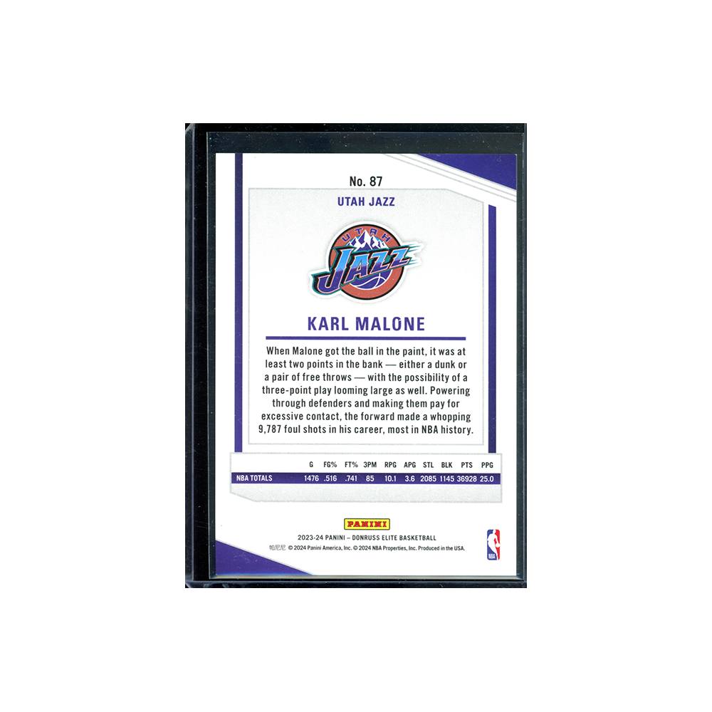 Karl Malone 2023-24 Panini Donruss Elite Basketball Green /75