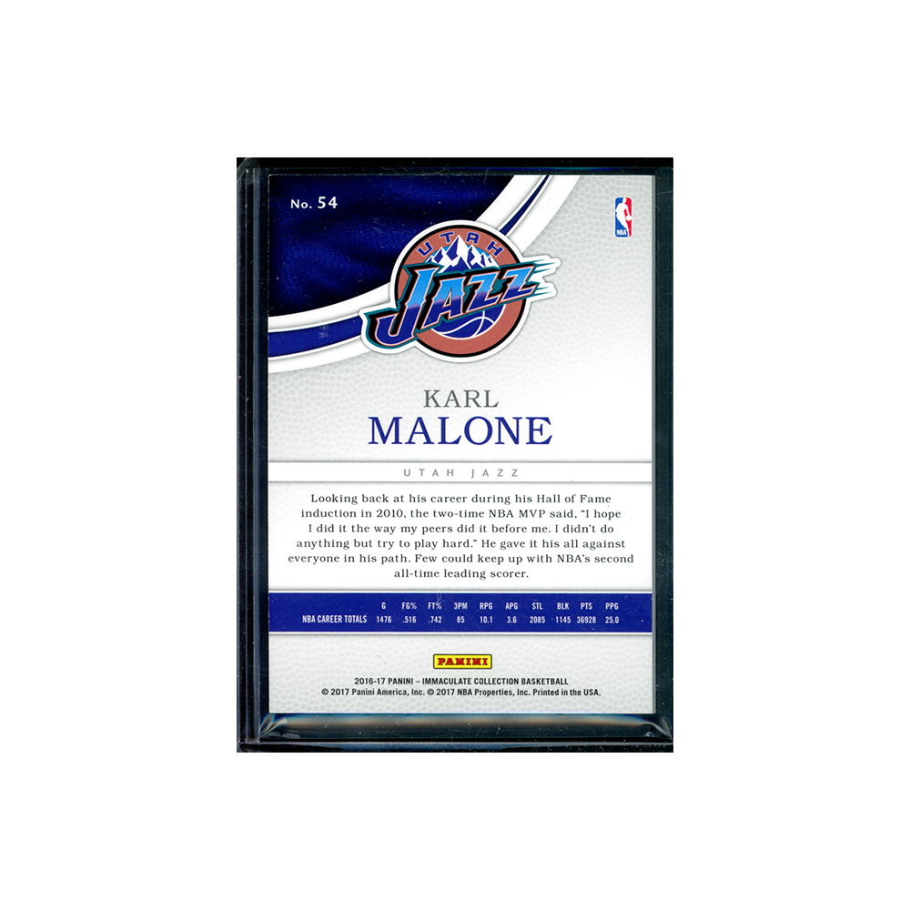 Karl Malone 2016-17 Panini Immaculate Collection Basketball Blue /35